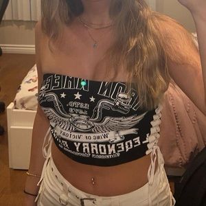 Cropped tube top
